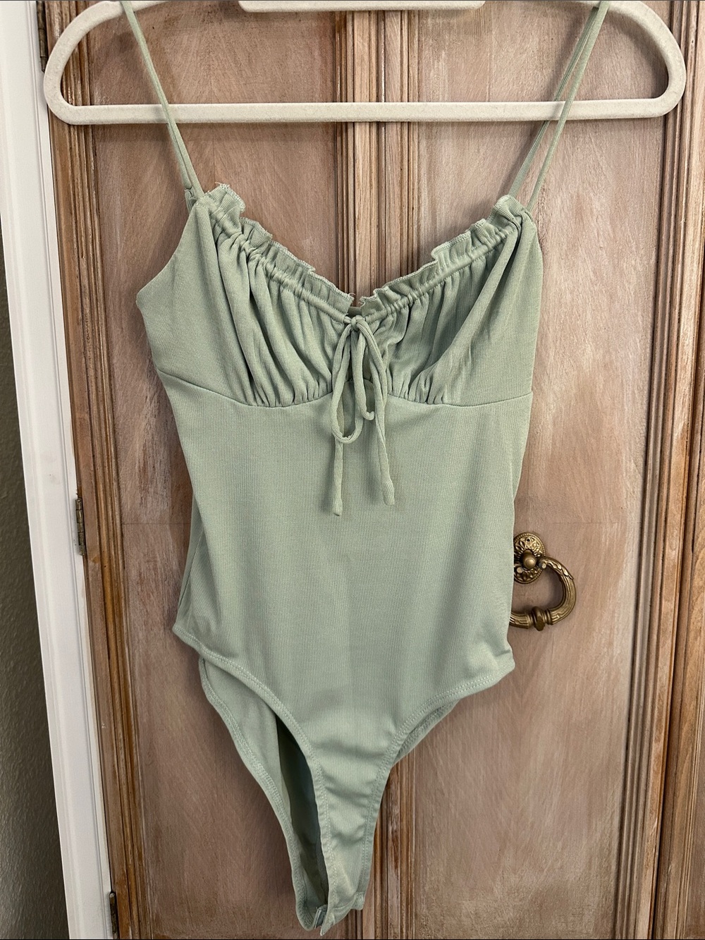 Princess Polly Green Spaghetti-Strap One-Piece Bodysuit